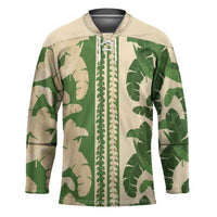 Hawaii Pua Kenikeni Lei Hockey Jersey With Lau Maia Green LT05 Unisex Green - Polynesian Pride