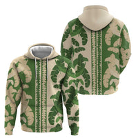 Hawaii Pua Kenikeni Lei Hoodie With Lau Maia Green LT05 - Polynesian Pride