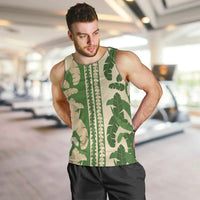 Hawaii Pua Kenikeni Lei Men Tank Top With Lau Maia Green LT05 Green - Polynesian Pride