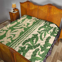 Hawaii Pua Kenikeni Lei Quilt With Lau Maia Green LT05 - Polynesian Pride