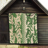 Hawaii Pua Kenikeni Lei Quilt With Lau Maia Green LT05 - Polynesian Pride