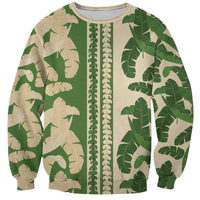 Hawaii Pua Kenikeni Lei Sweatshirt With Lau Maia Green LT05 Unisex Green - Polynesian Pride