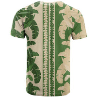 Hawaii Pua Kenikeni Lei T Shirt With Lau Maia Green LT05 - Polynesian Pride
