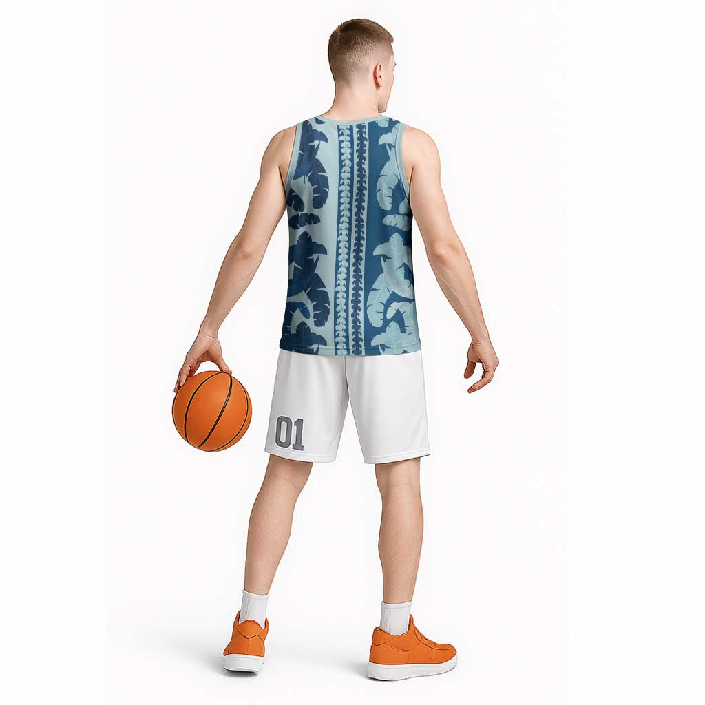 Hawaii Pua Kenikeni Lei Basketball Jersey With Lau Maia Royal Blue LT05 - Polynesian Pride