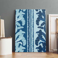 Hawaii Pua Kenikeni Lei Canvas Wall Art With Lau Maia Royal Blue LT05 - Polynesian Pride