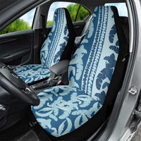 Hawaii Pua Kenikeni Lei Car Seat Cover With Lau Maia Royal Blue LT05 - Polynesian Pride