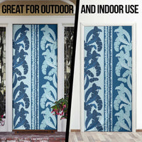 Hawaii Pua Kenikeni Lei Door Cover With Lau Maia Royal Blue LT05 - Polynesian Pride