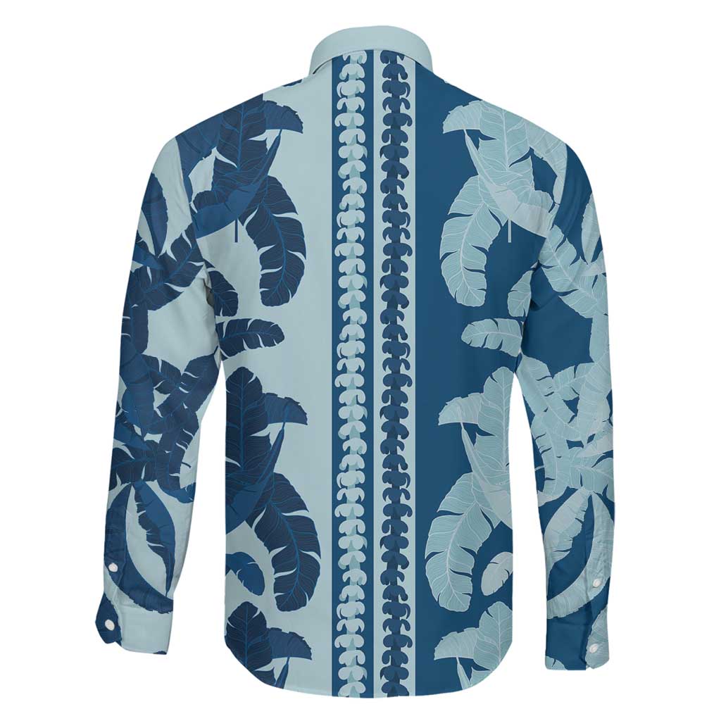 Hawaii Pua Kenikeni Lei Family Matching Mermaid Dress and Hawaiian Shirt With Lau Maia Royal Blue LT05 - Polynesian Pride