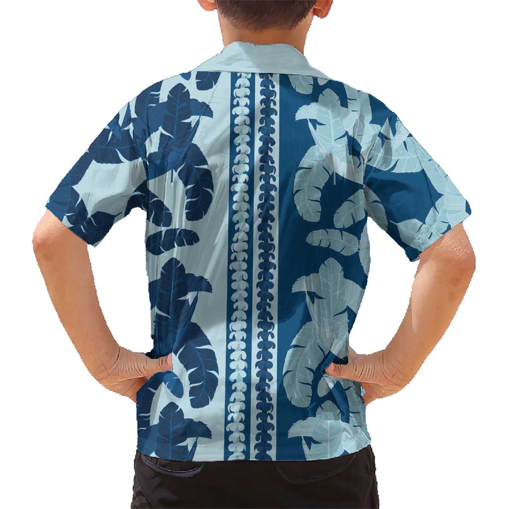 Hawaii Pua Kenikeni Lei Family Matching Summer Maxi Dress and Hawaiian Shirt With Lau Maia Royal Blue LT05 - Polynesian Pride