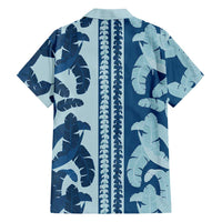 Hawaii Pua Kenikeni Lei Family Matching Tank Maxi Dress and Hawaiian Shirt With Lau Maia Royal Blue LT05 - Polynesian Pride