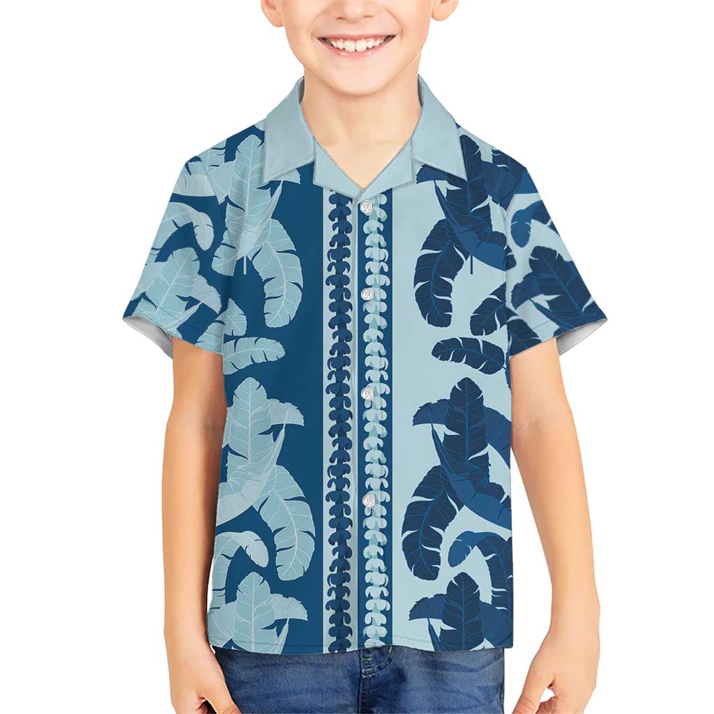 Hawaii Pua Kenikeni Lei Hawaiian Shirt With Lau Maia Royal Blue LT05 - Polynesian Pride