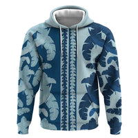 Hawaii Pua Kenikeni Lei Hoodie With Lau Maia Royal Blue LT05 Pullover Hoodie Blue - Polynesian Pride