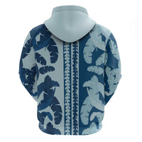 Hawaii Pua Kenikeni Lei Hoodie With Lau Maia Royal Blue LT05 - Polynesian Pride