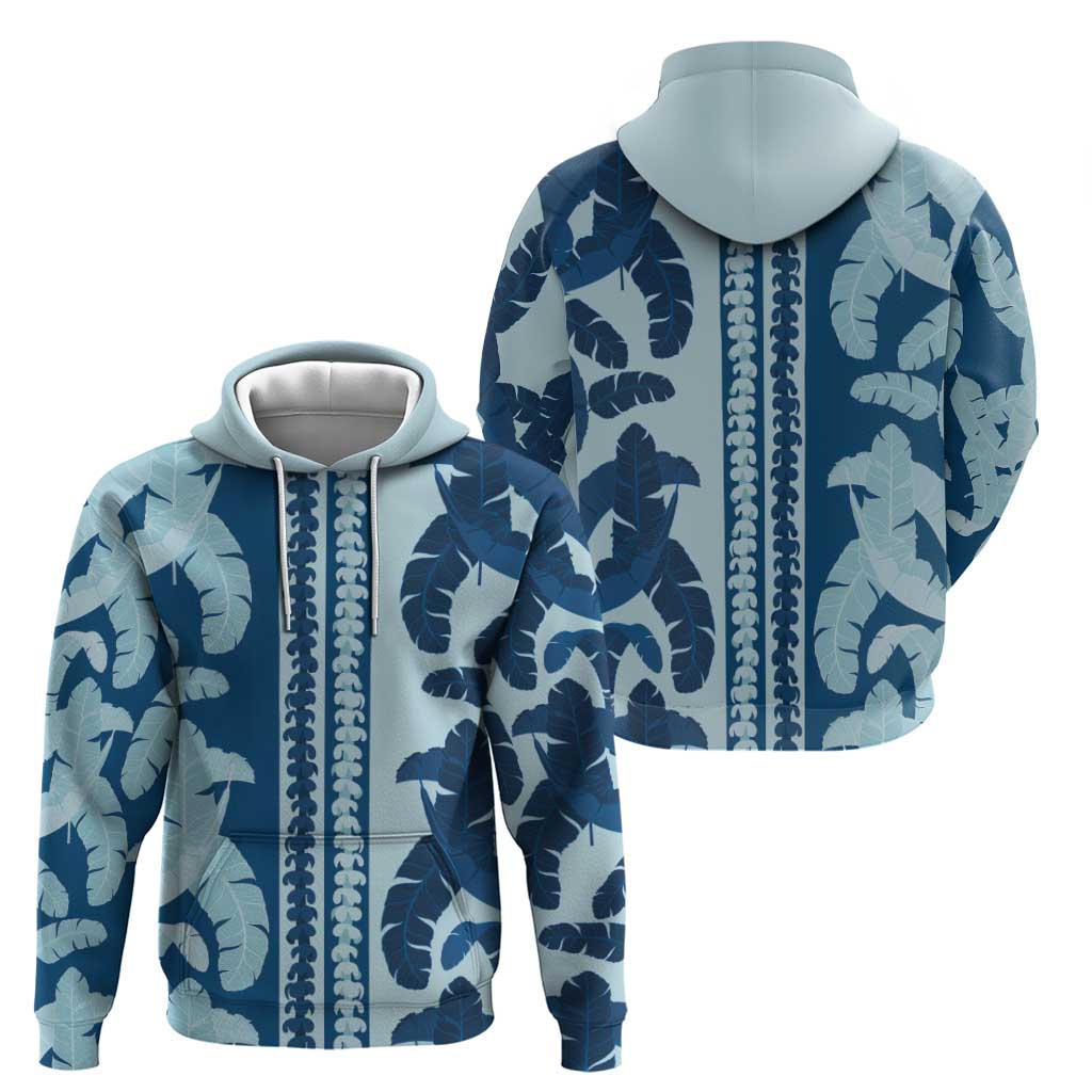 Hawaii Pua Kenikeni Lei Hoodie With Lau Maia Royal Blue LT05 - Polynesian Pride