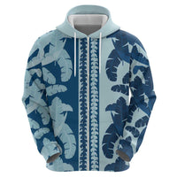 Hawaii Pua Kenikeni Lei Hoodie With Lau Maia Royal Blue LT05 - Polynesian Pride
