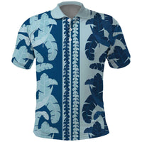 Hawaii Pua Kenikeni Lei Polo Shirt With Lau Maia Royal Blue LT05 Blue - Polynesian Pride