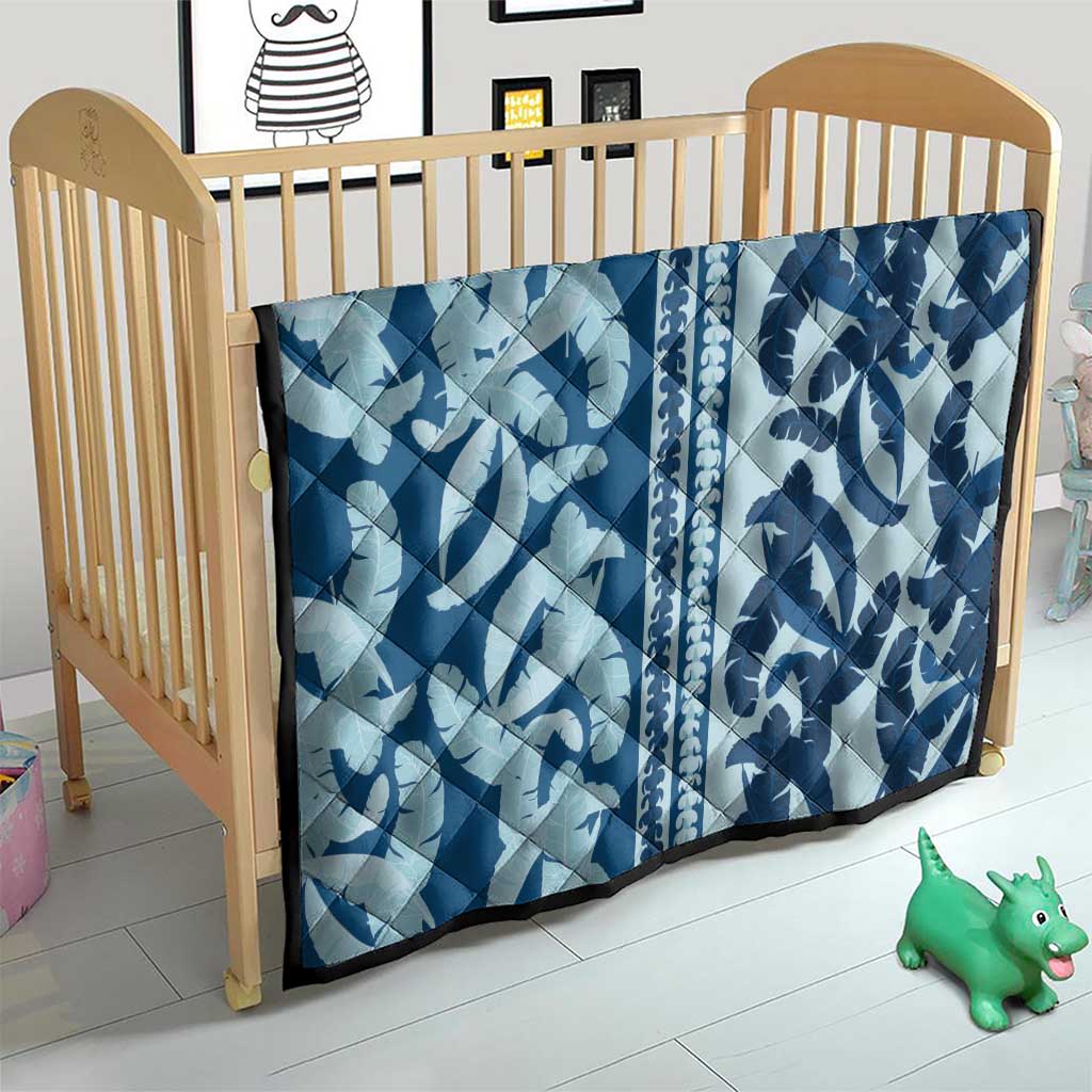 Hawaii Pua Kenikeni Lei Quilt With Lau Maia Royal Blue LT05 - Polynesian Pride