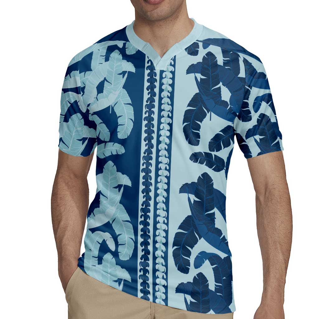Hawaii Pua Kenikeni Lei Rugby Jersey With Lau Maia Royal Blue LT05 - Polynesian Pride