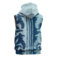 Hawaii Pua Kenikeni Lei Sleeveless Hoodie With Lau Maia Royal Blue LT05 - Polynesian Pride