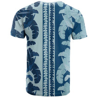 Hawaii Pua Kenikeni Lei T Shirt With Lau Maia Royal Blue LT05 - Polynesian Pride