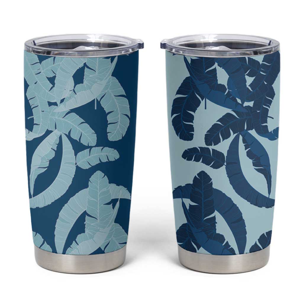 Hawaii Pua Kenikeni Lei Tumbler Cup With Lau Maia Royal Blue