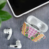 Hawaii Pikake Lokelani Plumeria Lei AirPods Case Pink Palaka Motifs