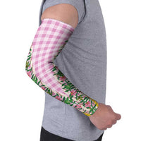 Hawaii Pikake Lokelani Plumeria Lei Arm Sleeves Pink Palaka Motifs