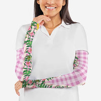 Hawaii Pikake Lokelani Plumeria Lei Arm Sleeves Pink Palaka Motifs