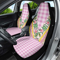 Hawaii Pikake Lokelani Plumeria Lei Car Seat Cover Pink Palaka Motifs LT05 - Polynesian Pride
