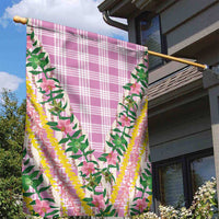 Hawaii Pikake Lokelani Plumeria Lei Garden Flag Pink Palaka Motifs LT05 - Polynesian Pride