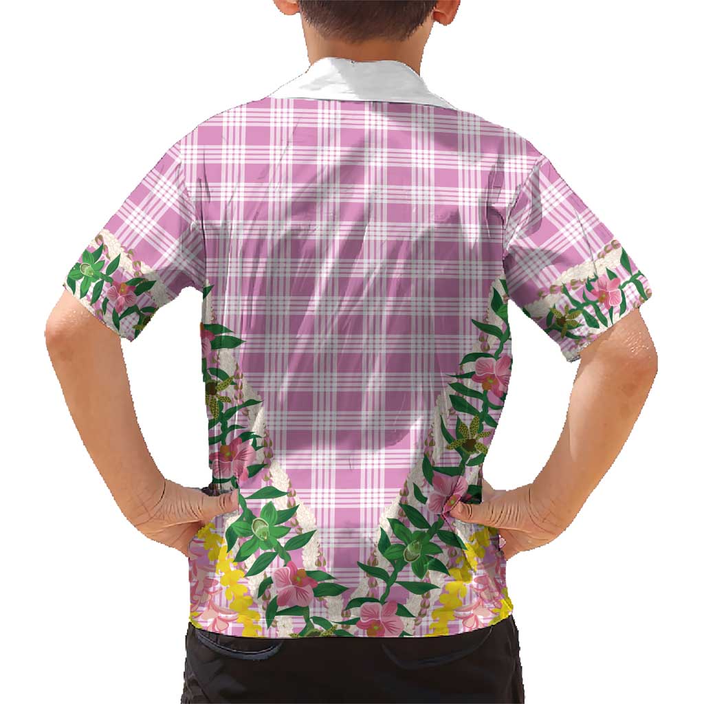 Hawaii Pikake Lokelani Plumeria Lei Hawaiian Shirt Pink Palaka Motifs LT05 - Polynesian Pride