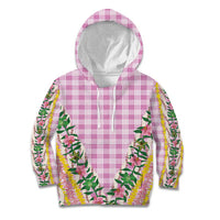 Hawaii Pikake Lokelani Plumeria Lei Kid Hoodie Pink Palaka Motifs LT05 Hoodie Pink - Polynesian Pride