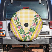 Hawaii Pikake Lokelani Plumeria Lei Spare Tire Cover Yellow Palaka Motifs LT05 Yellow - Polynesian Pride