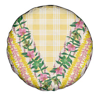 Hawaii Pikake Lokelani Plumeria Lei Spare Tire Cover Yellow Palaka Motifs LT05 - Polynesian Pride