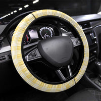 Hawaii Pikake Lokelani Plumeria Lei Steering Wheel Cover Yellow Palaka Motifs LT05 Universal Fit Yellow - Polynesian Pride