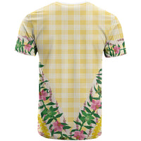 Hawaii Pikake Lokelani Plumeria Lei T Shirt Yellow Palaka Motifs LT05 - Polynesian Pride