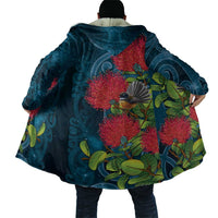 New Zealand Matariki Piwakawaka Cloak Maori Koru With Pohutukawa Flowers LT05 - Polynesian Pride
