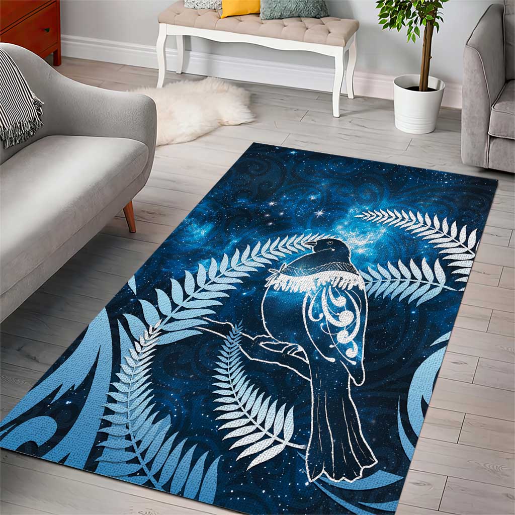 New Zealand Matariki Area Rug Pigeon Kereru Maori Fern Art LT05 - Polynesian Pride