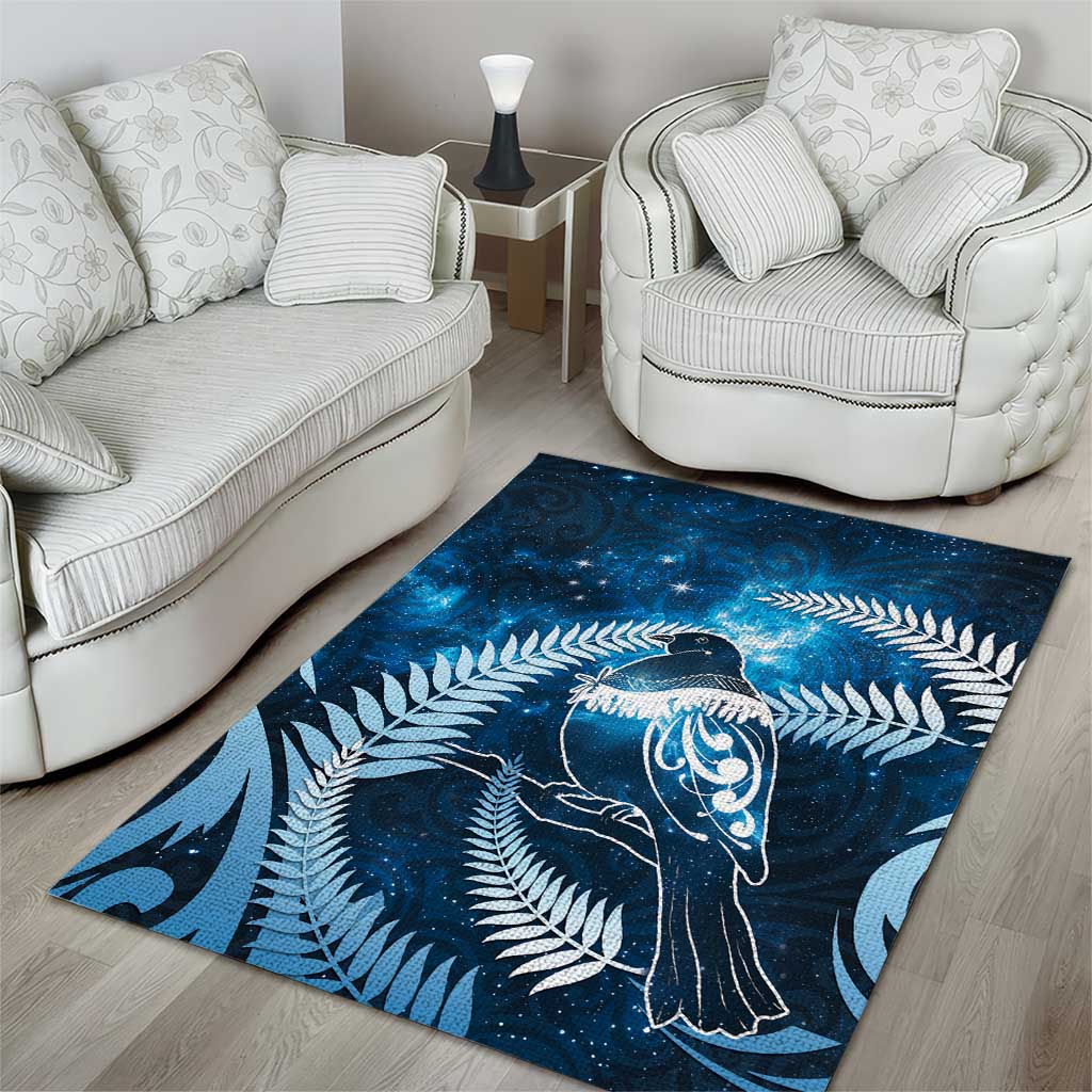 New Zealand Matariki Area Rug Pigeon Kereru Maori Fern Art LT05 - Polynesian Pride