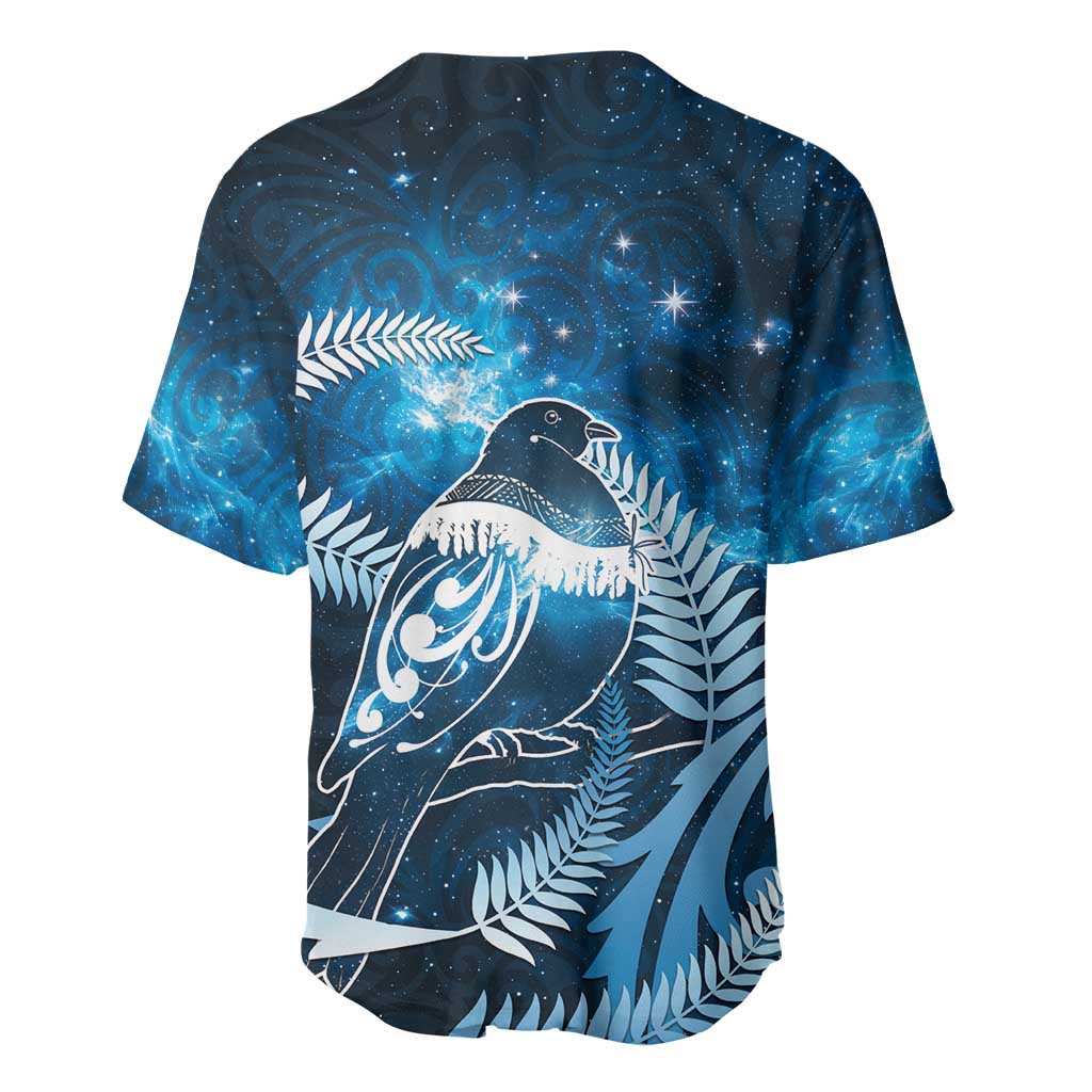 New Zealand Matariki Baseball Jersey Pigeon Kereru Maori Fern Art LT05 - Polynesian Pride