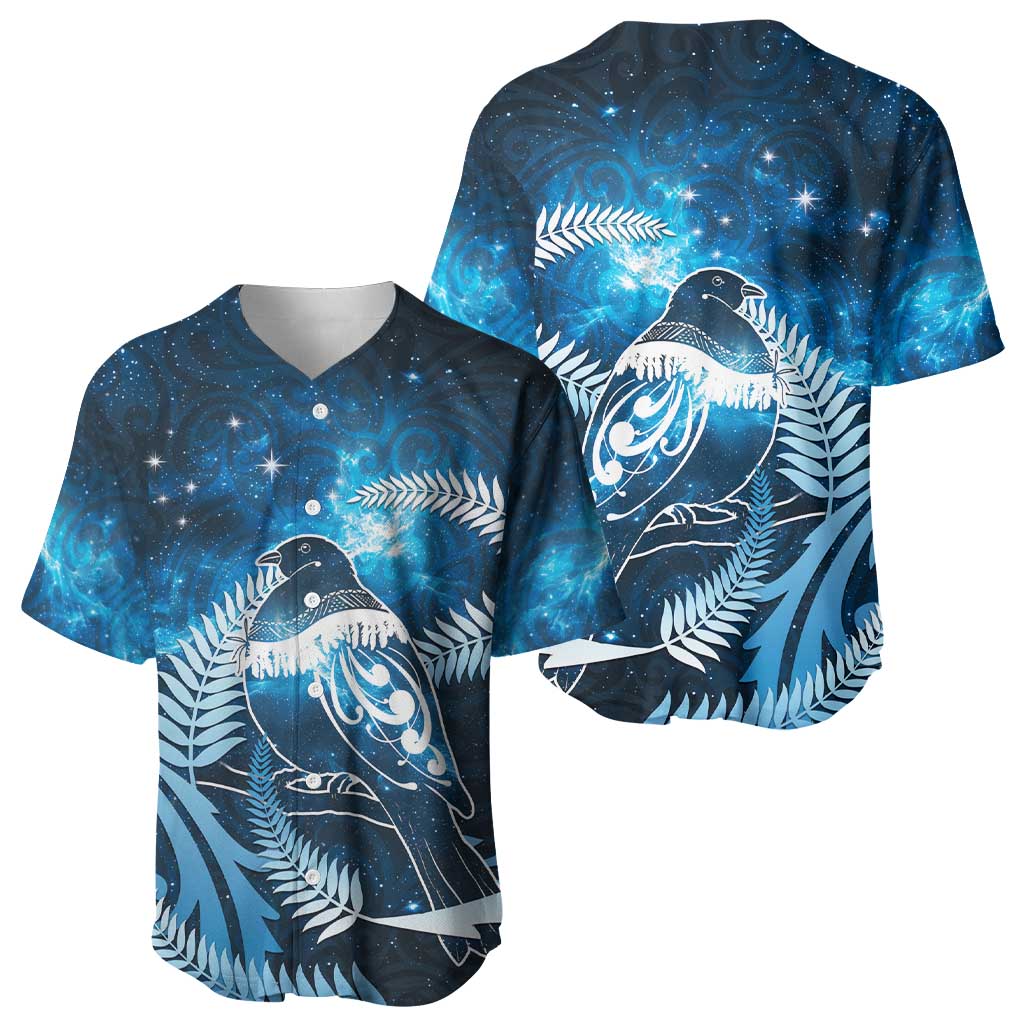 New Zealand Matariki Baseball Jersey Pigeon Kereru Maori Fern Art LT05 - Polynesian Pride