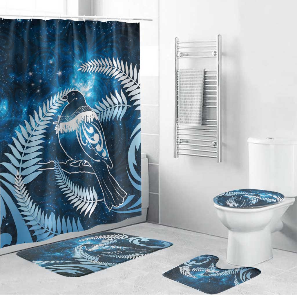 New Zealand Matariki Bathroom Set Pigeon Kereru Maori Fern Art