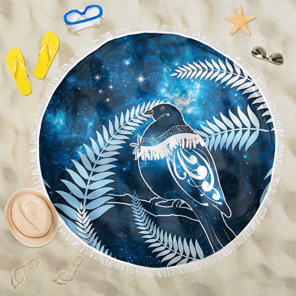 New Zealand Matariki Beach Blanket Pigeon Kereru Maori Fern Art
