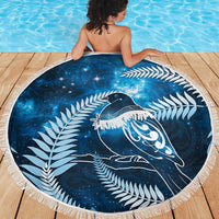 New Zealand Matariki Beach Blanket Pigeon Kereru Maori Fern Art LT05 - Polynesian Pride