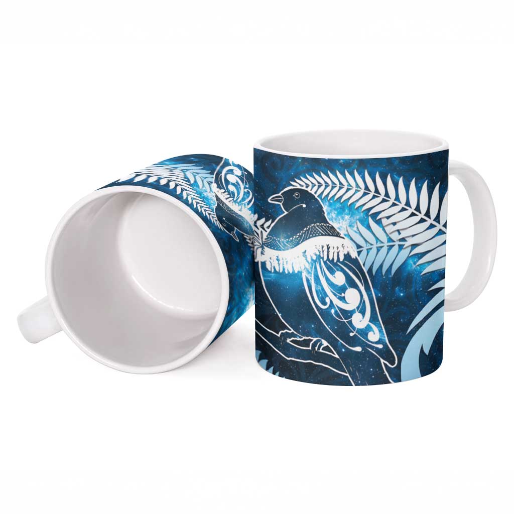 New Zealand Matariki Ceramic Mug Pigeon Kereru Maori Fern Art LT05 - Polynesian Pride