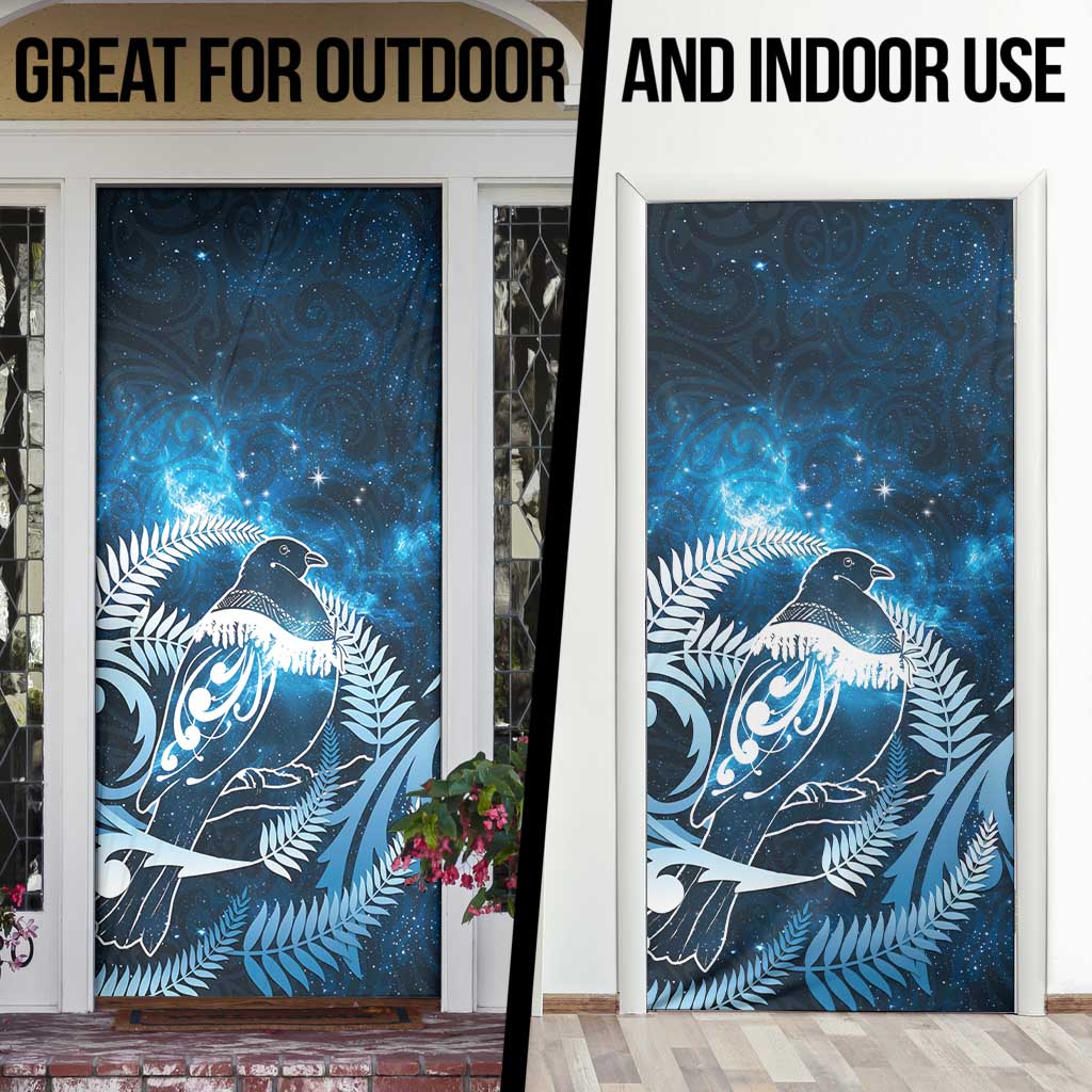New Zealand Matariki Door Cover Pigeon Kereru Maori Fern Art LT05 - Polynesian Pride