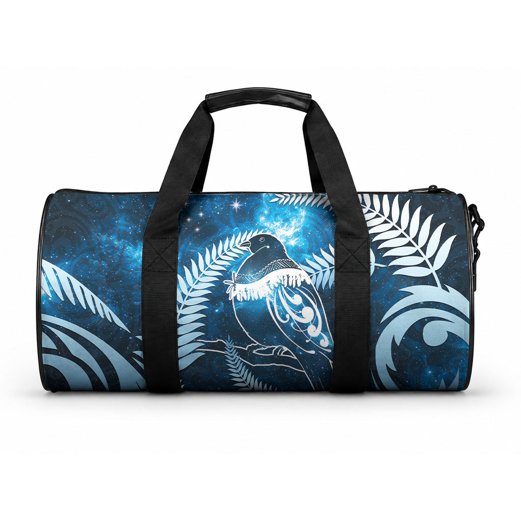 New Zealand Matariki Duffle Bag Pigeon Kereru Maori Fern Art LT05 One size Blue - Polynesian Pride