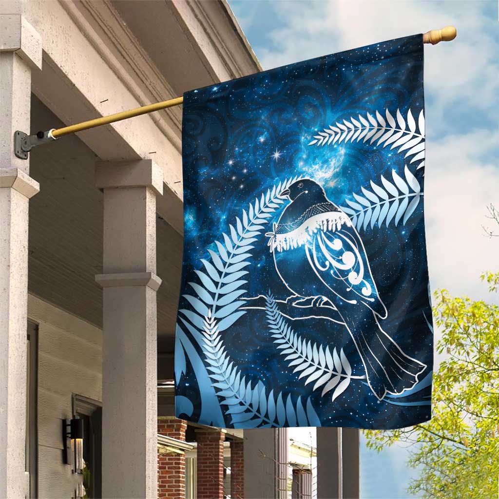 New Zealand Matariki Garden Flag Pigeon Kereru Maori Fern Art