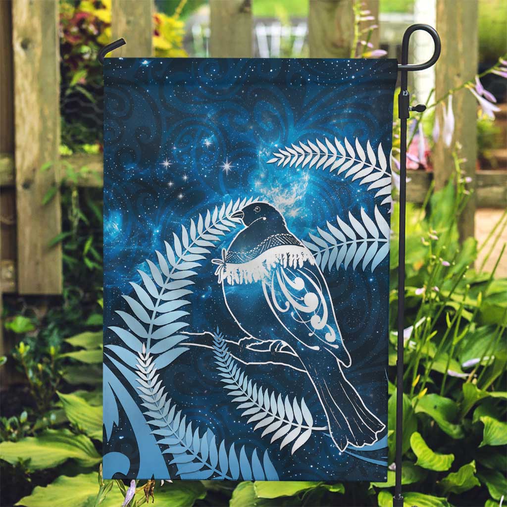 New Zealand Matariki Garden Flag Pigeon Kereru Maori Fern Art
