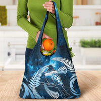 New Zealand Matariki Grocery Bag Pigeon Kereru Maori Fern Art